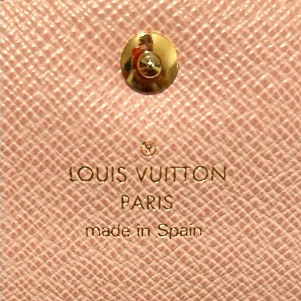 SOLD! ❌ Louis Vuitton Brown Damier Caissa Wallet With Pink Interior & Dust Bag - Picture 9 of 16